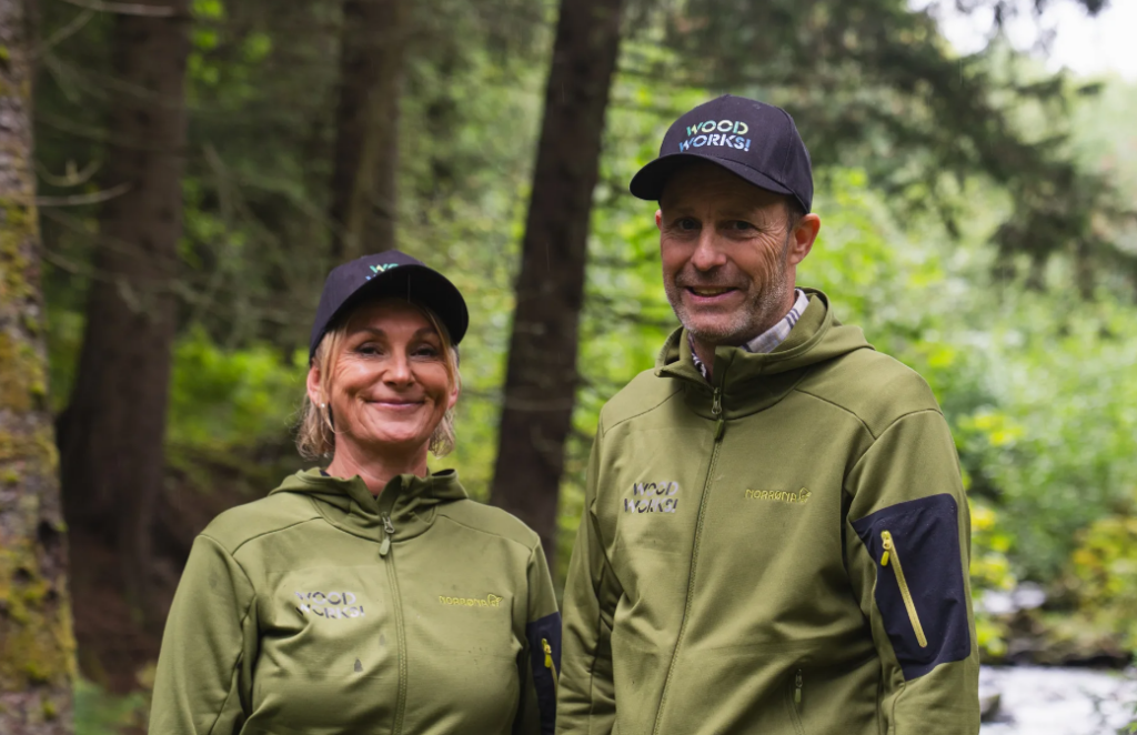WoodWorks! ved daglig leder Vibeke Tronstad og kommunikasjonsansvarlig Rune Hedegart. Foto: TA Kreativ